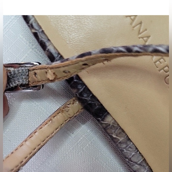 Banana Republic Snakeskin Print  Sandals Elegant Summer Style Size7.5 - Picture 7 of 7